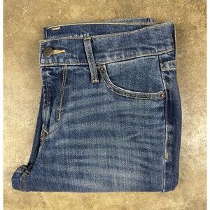 Old Navy Women’s Flare Jeans‎ Size 2 Mid Rise Stretch Blue Raw Hem 25.5” Inseam